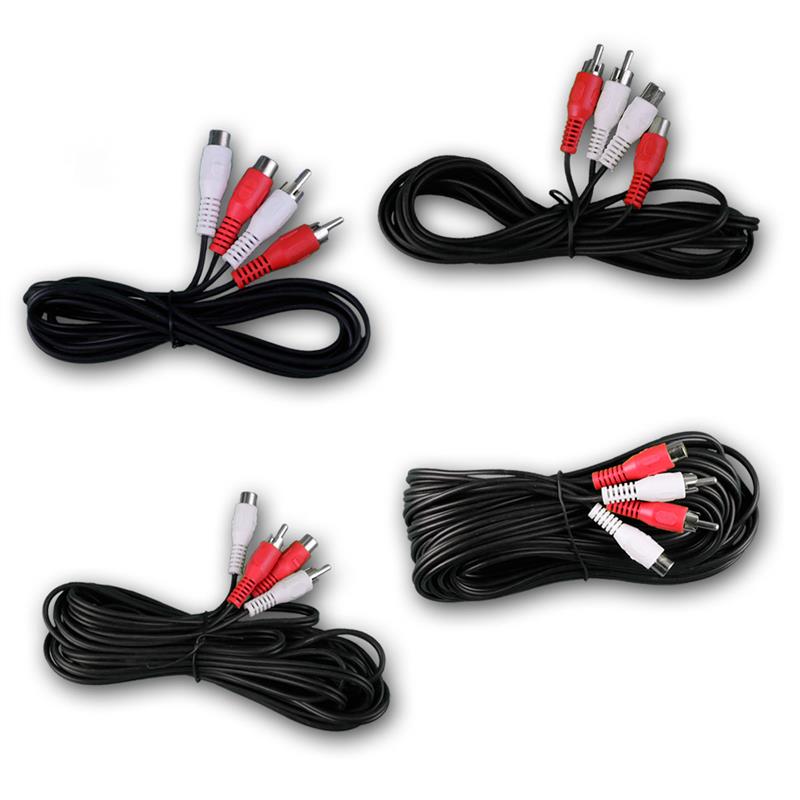 Stereo Cinch Verlängerungskabel, Stecker/Buchse farbcodiert