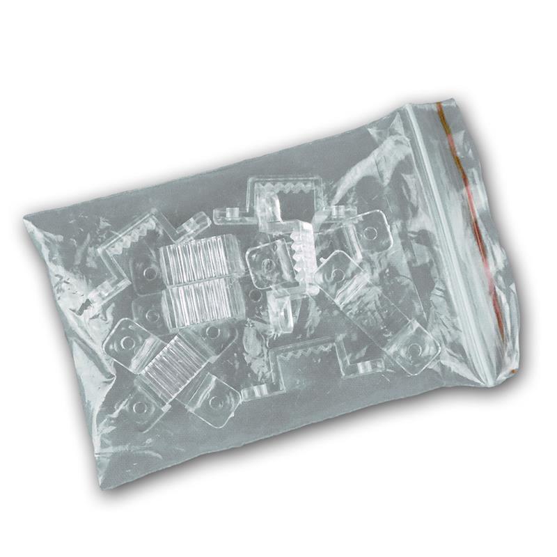 Befestigungsclips für 230V LED Stripes, transparent, 10er Se