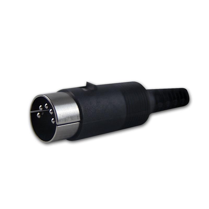5-poliger Diodenstecker,180°-Pin-Anordnung, mit Lötanschluss