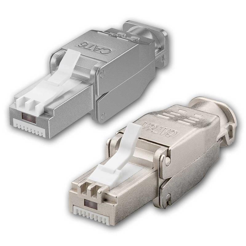 RJ45 Stecker, CAT 6A STP / CAT 6 STP geschirmt, werkzeugfrei