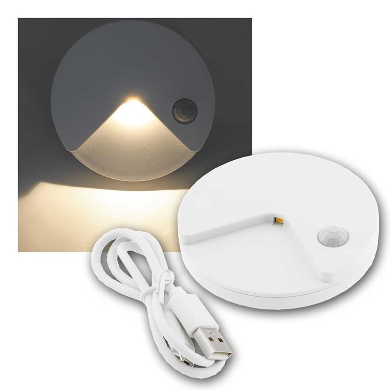 LED Treppenbeleuchtung, warmweiß, PIR Sensor, USB-Akku