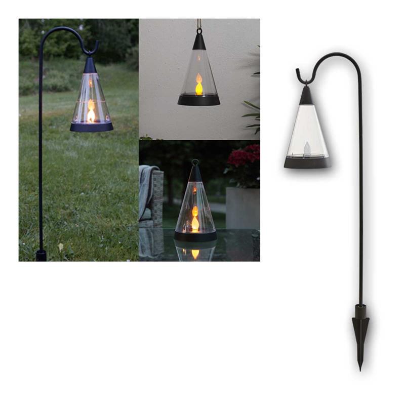 LED Solar Fackelleuchte "PISA", Flammeneffekt, 3 in 1 Design