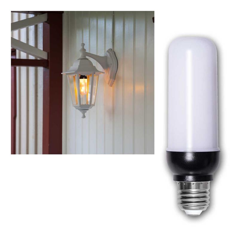 E27 LED Leuchtmittel mit Flammeneffekt und Schwerkraftsensor