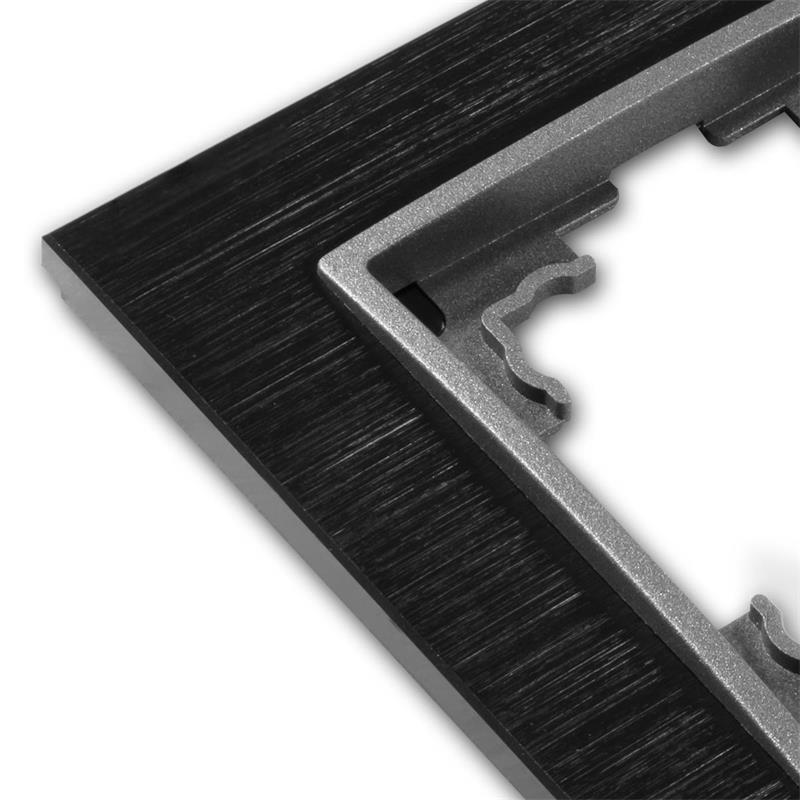 FLAIR Aluminium Rahmen, schwarz matt, 1-/2-3-fach, Unterputz
