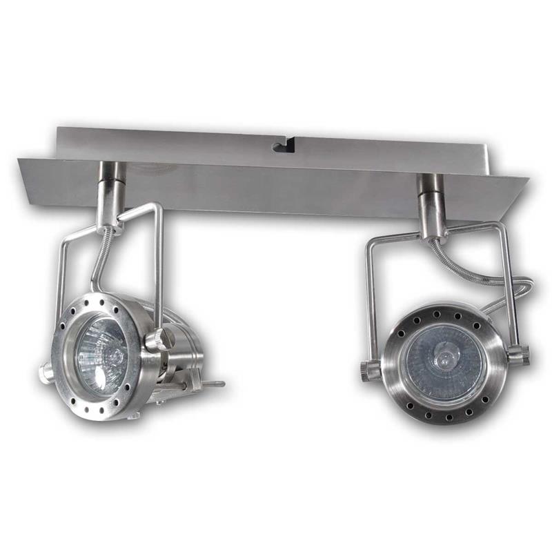 Deckenleuchte "SONDA", für 2x GU10 Leuchtmittel, Metalloptik