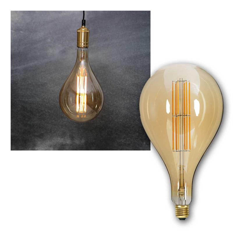E27 LED Lampe "INDUSTRIAL Filament", Ø165mm, 10W, dimmbar