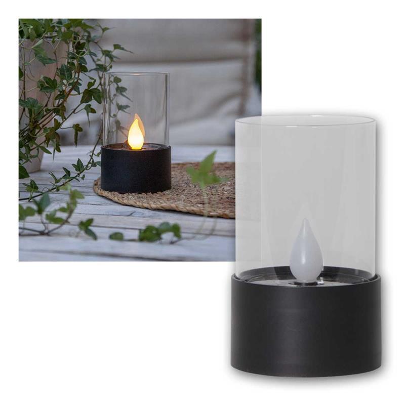 LED Solar Windlicht „PULOUN“, integrierter Lichtsensor, IP44