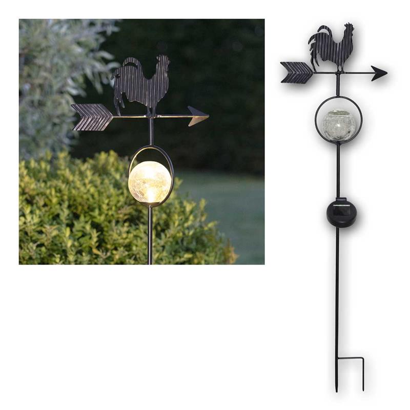 LED Solar Gartenstecker "WINDY", Windrichtungsanzeige, IP44