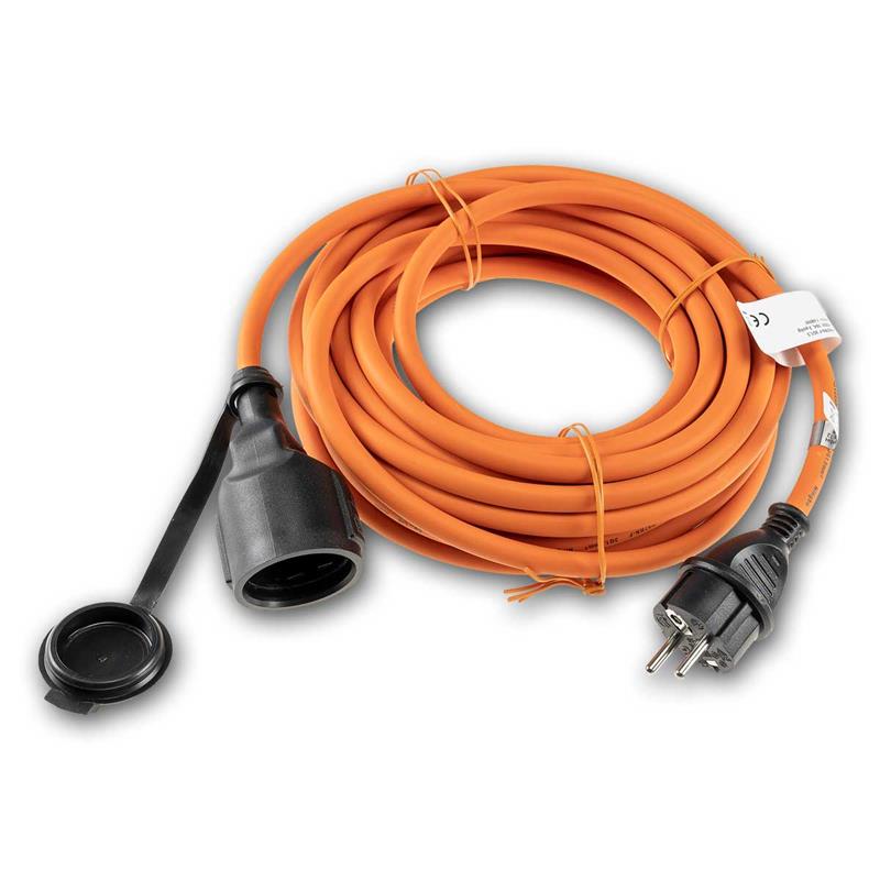 Schutzkontakt Verlängerungskabel H07RN-F, 16A, orange, IP44