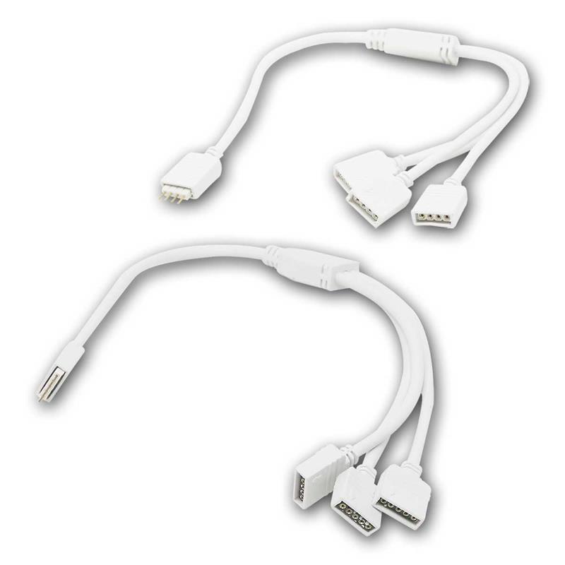 RGB/RGBW Splitterkabel, für LED Streifen 8/10mm, weiß, 30cm RGB/RGBW Splitterkabel, für LED Streifen 8/10mm, weiß, 30cm