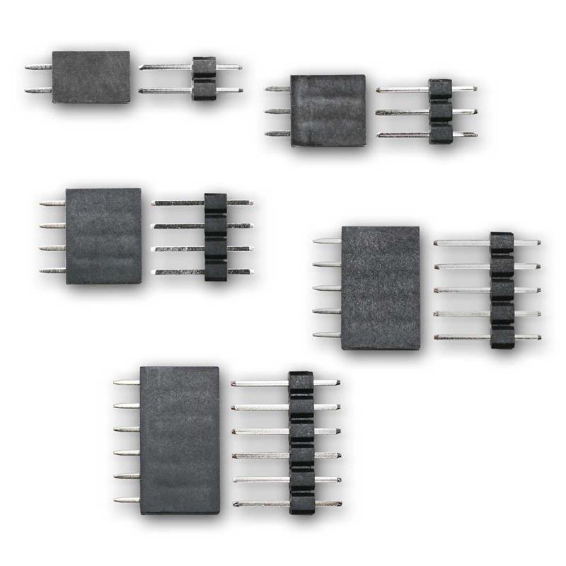 Mini Steckerbinder Set, RM2,54mm, Stecker & Buchsen einreihig Mini Steckerbinder Set, RM2,54mm, Stecker & Buchsen einreihig
