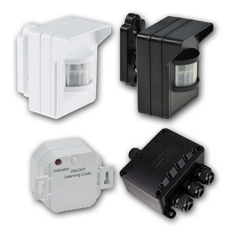 PILOTA CASA Funk-Bewegungsmelder Set, Verbinder-Box, IP44