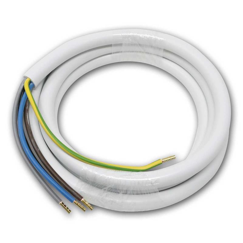 PVC Anschlussleitung H05VV-F 5G2,5, Länge 2,0m, Farbe weiß