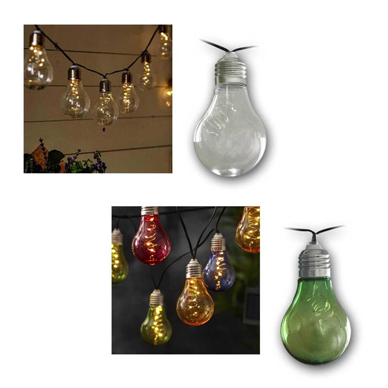 LED Solar-Lichterkette „Glow“, 10 LEDs, Licht-Sensor, IP44