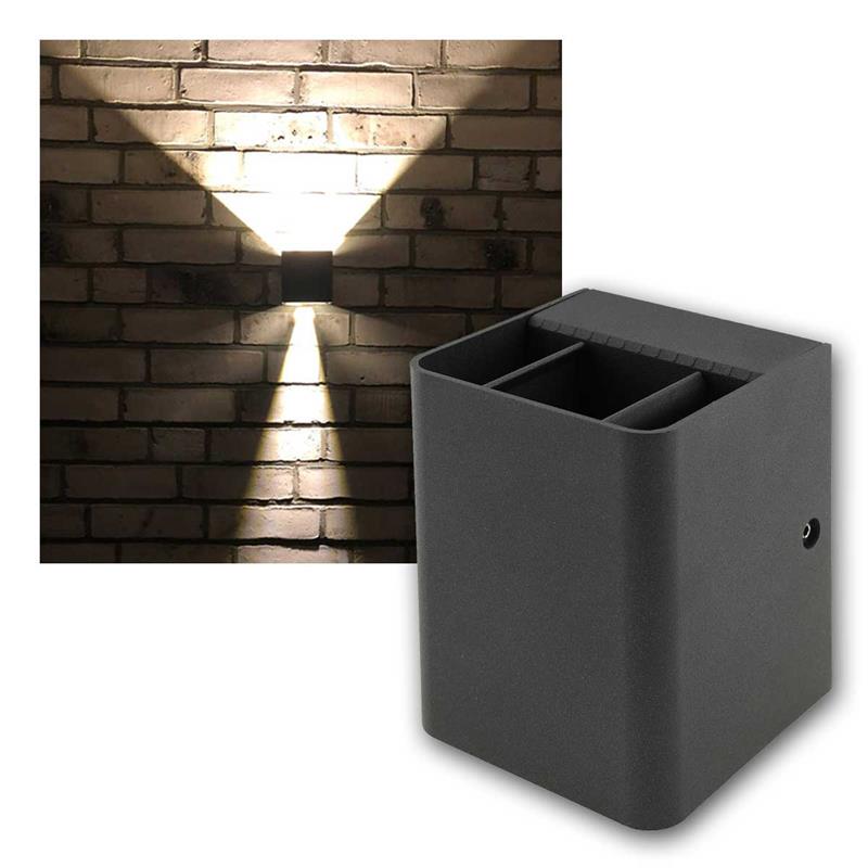 LED Außenleuchte "FACHADA" mit zweiseitiges Licht, warmweiß