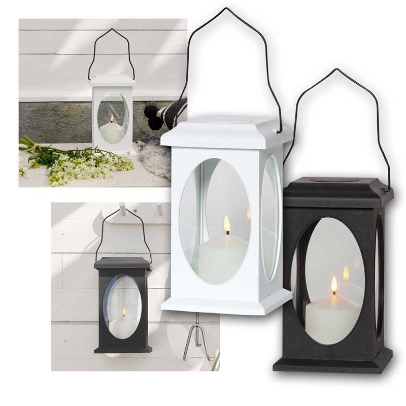 LED Laterne „FLAMME“, Flackerlicht, Batteriebetrieb & Timer