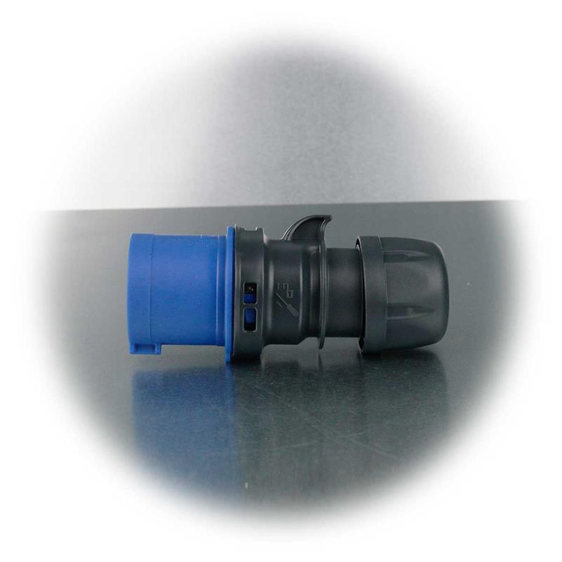 3-poliger CEE Stecker, Mehrphasenstecker, 230V/16A, blau