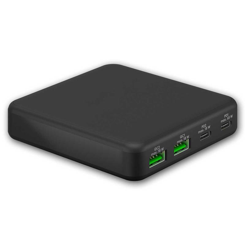 USB Ladegerät, Tischladestation mit 2x USB-C & 2x USB-A