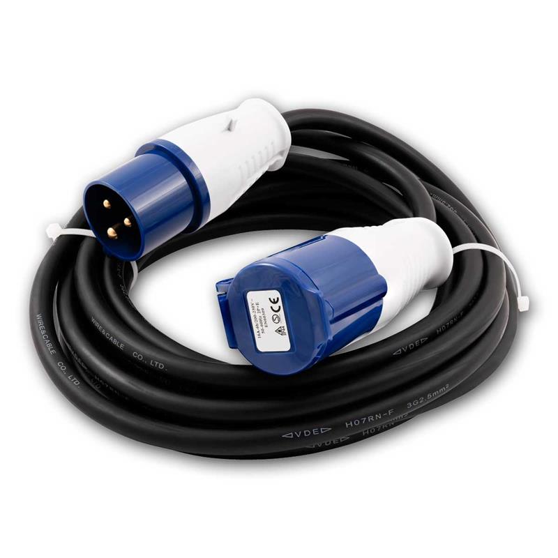 CEE-Stromkabel für Camping & Boote, 3-polig, 230V/16A, IP44