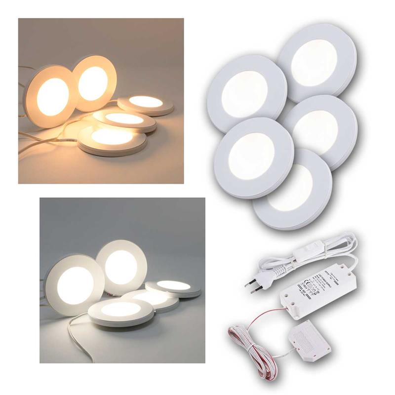 LED Unterbauleuchten "MAGNETO", Aufbau & Einbau, 5er Set