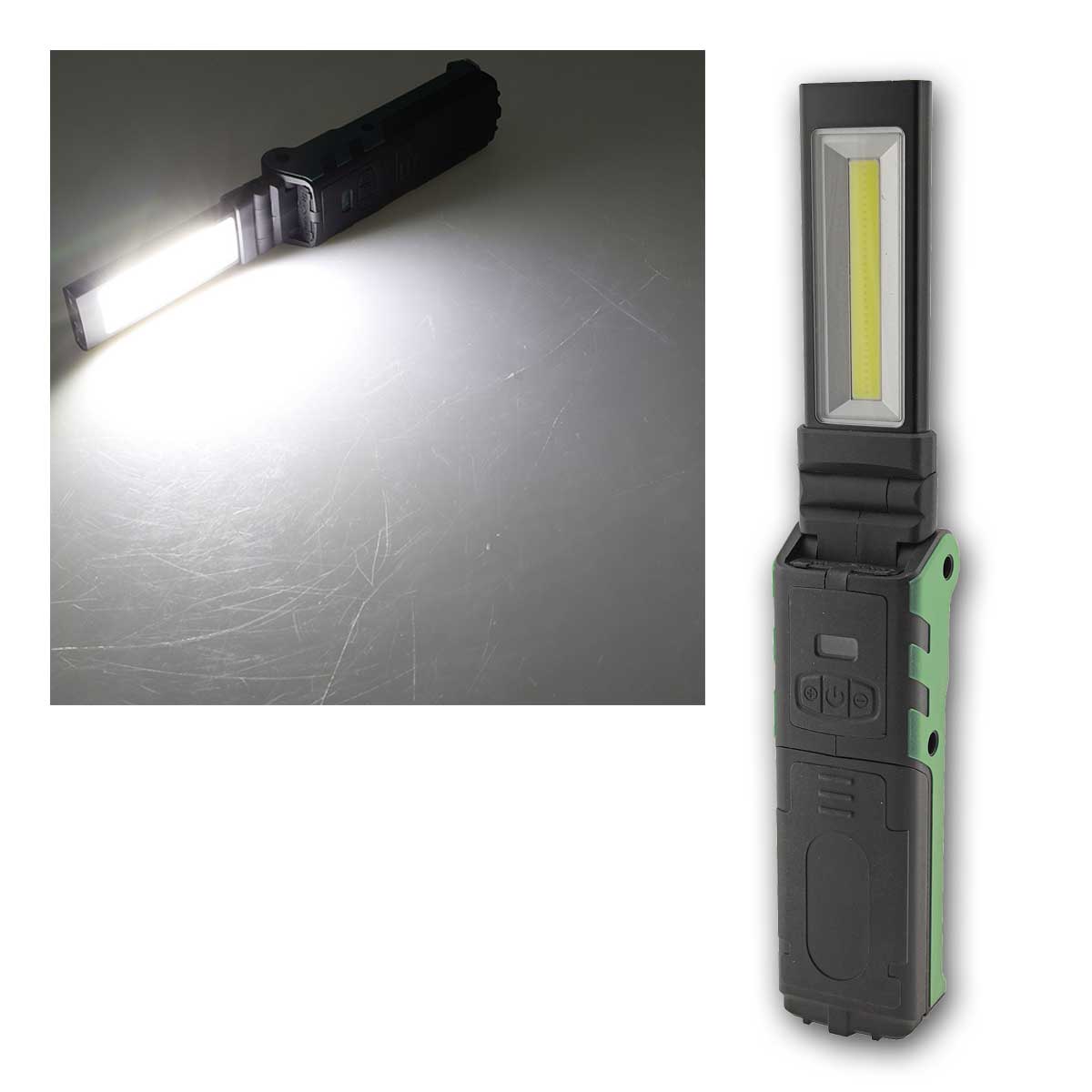 LED Akku-Leuchte "FlapLED 500", Werkstattleuchte, Powerbank