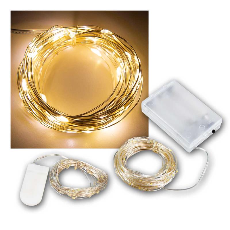 LED Draht-Lichterkette „Micro“, warmweiß, Batteriebetrieb LED Draht-Lichterkette „Micro“, warmweiß, Batteriebetrieb