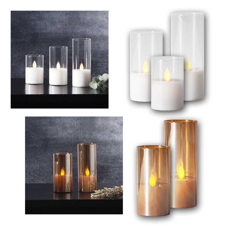 LED Windlicht „M-Twinkle“, LED Kerze im Glas, Timerfunktion LED Windlicht „M-Twinkle“, LED Kerze im Glas, Timerfunktion