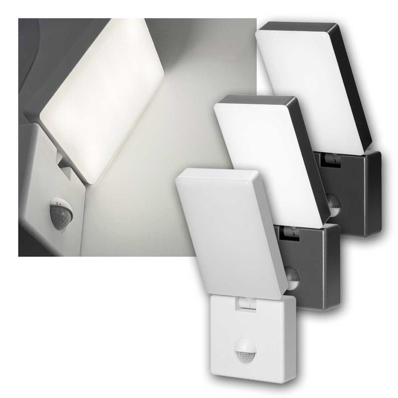 LED Fassadenleuchte "ENID", 10W, 800lm, PIR-Sensor, IP65