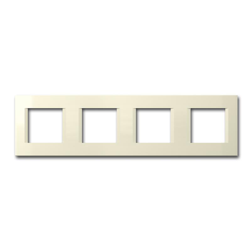 MODUL PLUS 4-fach Rahmen, Beige-Glanz, "line", Unterputz