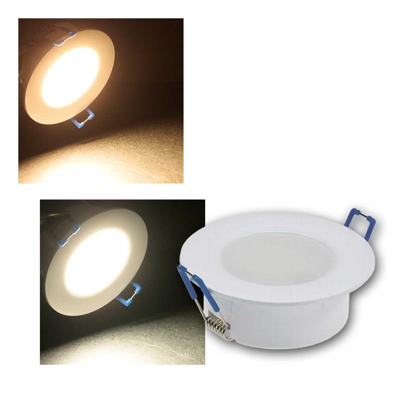 LED Deckeneinbauspot "Flat-30 FR-R", 230V/5W, Ø 85mm, IP44