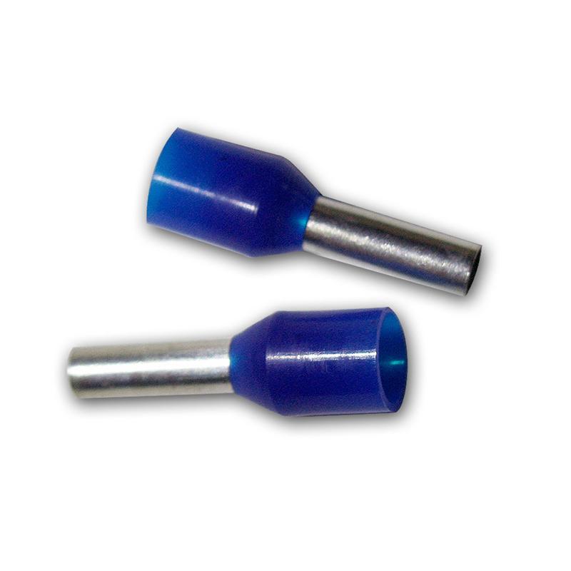 100-teiliges Aderendhülsen-Set, blau isoliert, 2,50mm², 14mm