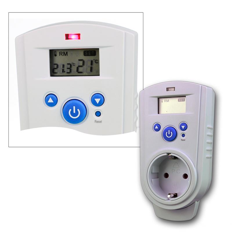 Digitales Steckdosen-Thermostat, Temperaturregler +5 bis +30°C