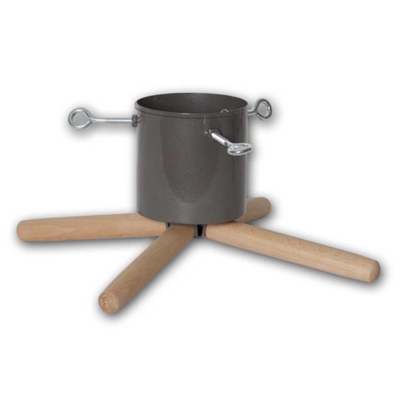 Christbaumständer „Granig“, Ø 13cm, Metall, grau, Wassertank